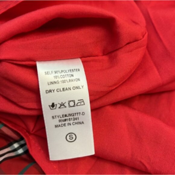 J. Marie Ruffle Neck Plaid Embroidered Tiered Mini Dress Red & Black NWT XS - Picture 9 of 10